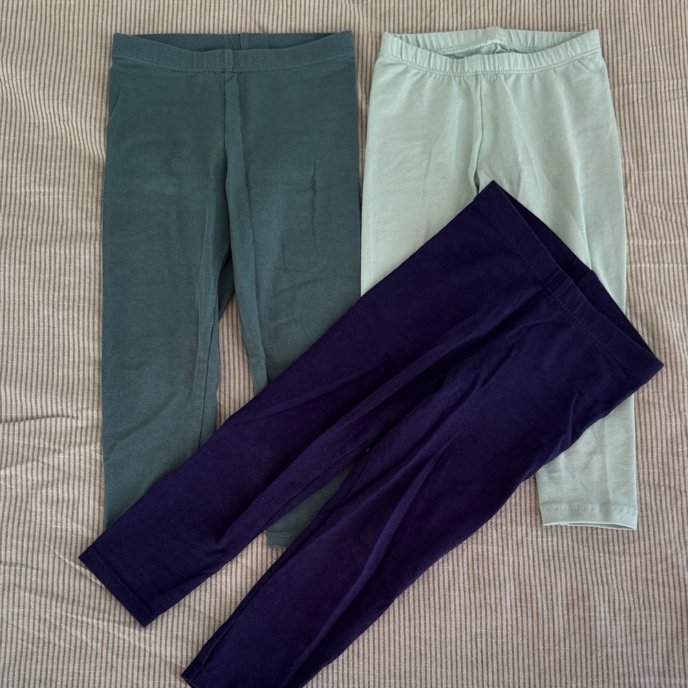 Cat & Jack Kids' Leggings Trio - blue green, Mint, and Navy